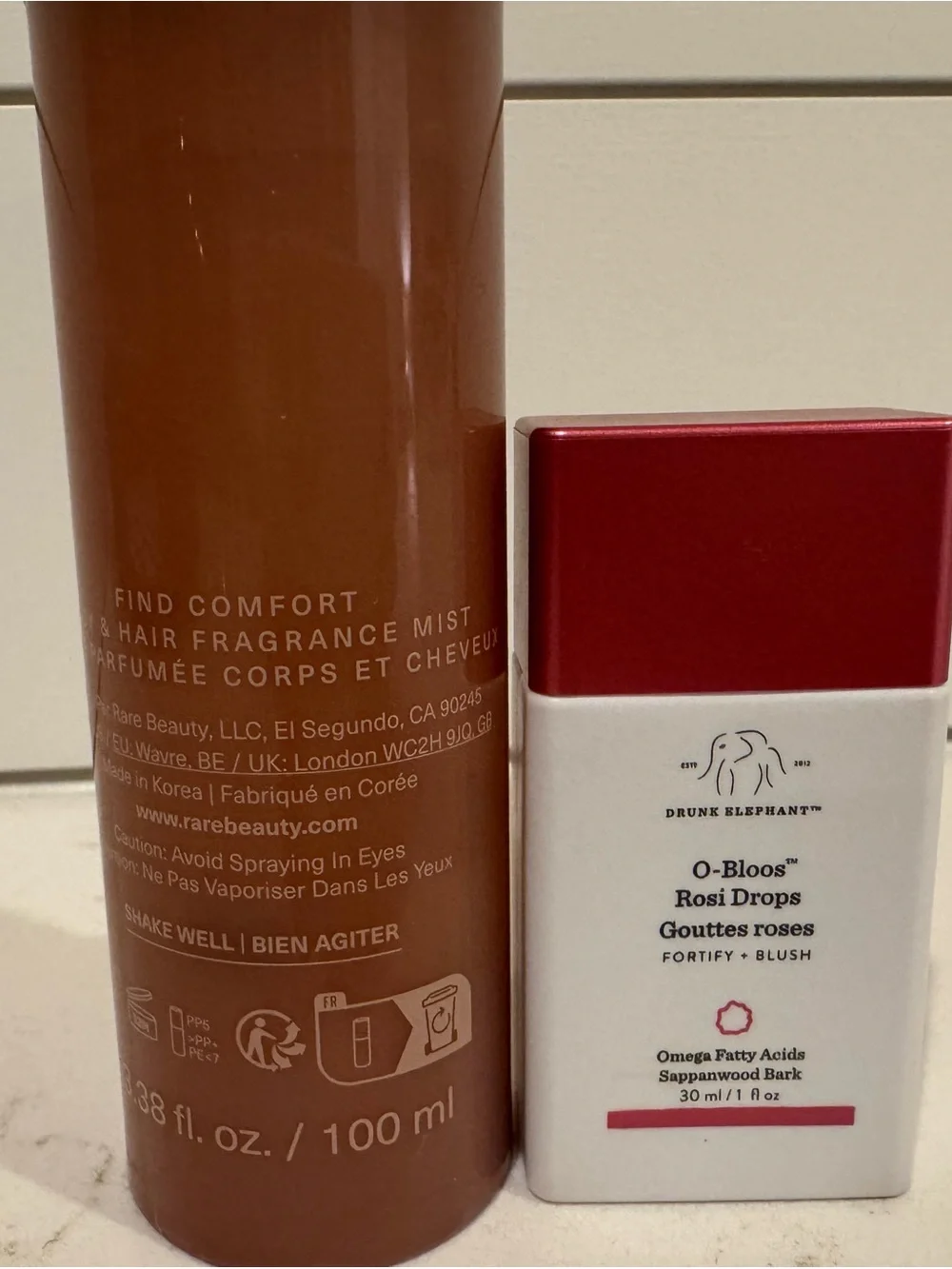 Rare Beauty Find Comfort Mist + Drunk Elephant O-Bloos Rosi Drops Bundle